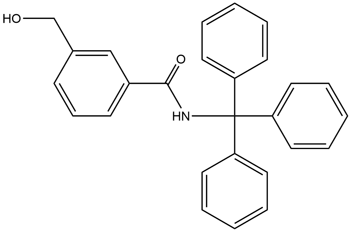 3-(Hydroxymethyl)-N-(triphenylmethyl)benzamide Structure