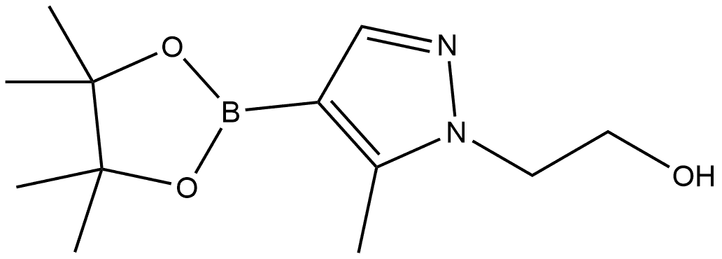 2-(5-Methyl-4-(4,4,5,5-tetramethyl-1,3,2-dioxaborolan-2-yl)-1H-pyrazol-1-yl)ethan-1-ol Struktur