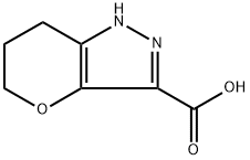 Pyrano[3,2-c]pyrazole-3-carboxylic acid, 1,5,6,7-tetrahydro- Struktur