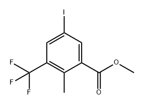 Benzoic acid, 5-iodo-2-methyl-3-(trifluoromethyl)-, methyl ester Structure