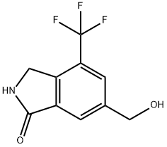 1H-Isoindol-1-one, 2,3-dihydro-6-(hydroxymethyl)-4-(trifluoromethyl)- 化学構造式