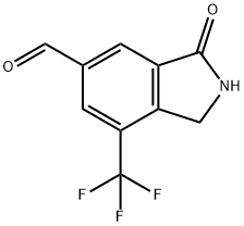 1H-Isoindole-5-carboxaldehyde, 2,3-dihydro-3-oxo-7-(trifluoromethyl)- Structure