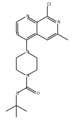1-Piperazinecarboxylic acid, 4-(8-chloro-6-methylpyrido[3,4-d]pyrimidin-4-yl)-, 1,1-dimethylethyl ester Structure