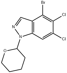 5,6-Dichloro-1-(tetrahydro-pyran-2-yl)-1H-indazol-4-ol Struktur