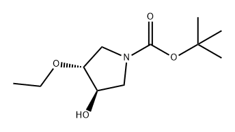 (3R,4R)-3-乙氧基-4-羟基吡咯烷-1-羧酸叔丁酯,2368910-97-6,结构式