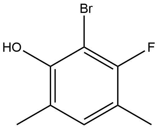 Phenol, 2-bromo-3-fluoro-4,6-dimethyl- Structure