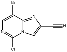 8-溴-5-氯咪唑并[1,2-C]嘧啶-2-碳腈, 2369771-69-5, 结构式