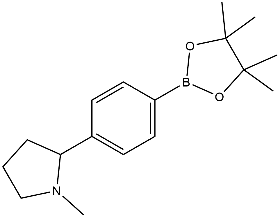 1-Methyl-2-(4-(4,4,5,5-tetramethyl-1,3,2-dioxaborolan-2-yl)phenyl)pyrrolidine Struktur