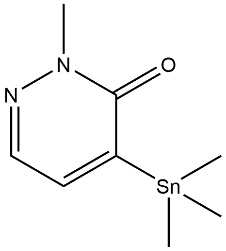 2-Methyl-4-(trimethylstannyl)-3(2H)-pyridazinone Structure