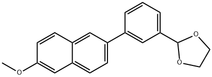 1,3-Dioxolane, 2-[3-(6-methoxy-2-naphthalenyl)phenyl]- Structure