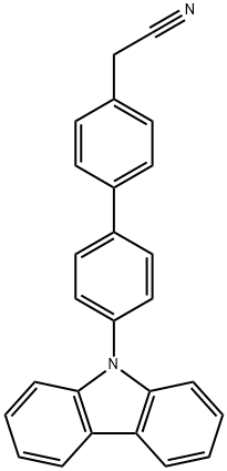 2-(4'-(9H-咔唑-9-基)-[1,1'-联苯]-4-基)乙腈,2370920-87-7,结构式