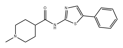 4-Piperidinecarboxamide, 1-methyl-N-(5-phenyl-2-thiazolyl)- Structure