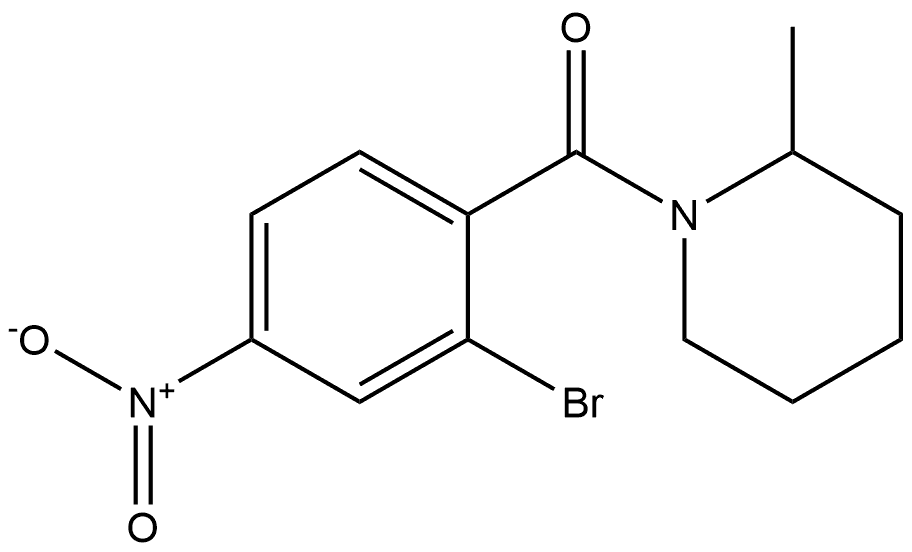 (2-bromo-4-nitrophenyl)(2-methylpiperidin-1-yl)methanone Structure
