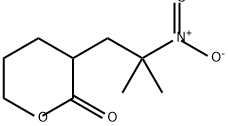 2H-Pyran-2-one, tetrahydro-3-(2-methyl-2-nitropropyl)- Struktur