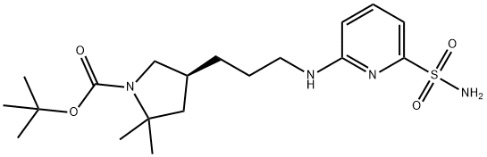 1-Pyrrolidinecarboxylic acid, 4-[3-[[6-(aminosulfonyl)-2-pyridinyl]amino]propyl]-2,2-dimethyl-, 1,1-dimethylethyl ester, (4S)- Structure