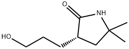 2-Pyrrolidinone, 3-(3-hydroxypropyl)-5,5-dimethyl-, (3S)- 化学構造式