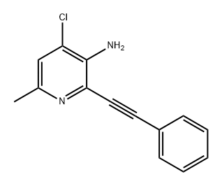 3-Pyridinamine, 4-chloro-6-methyl-2-(2-phenylethynyl)- Struktur