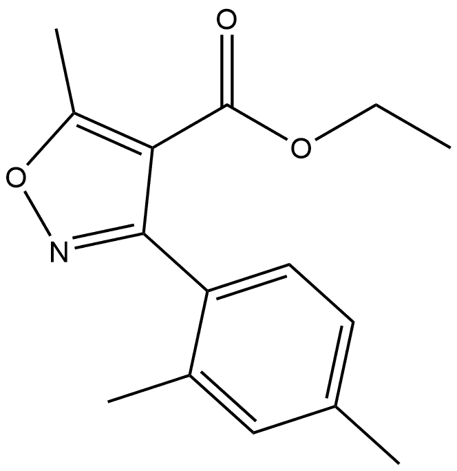 3-(2,4-二甲基苯基)-5-甲基异噁唑-4-甲酸乙酯, 2374953-91-8, 结构式