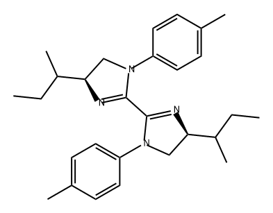 2,2'-Bi-1H-imidazole, 4,4',5,5'-tetrahydro-1,1'-bis(4-methylphenyl)-4,4'-bis(1-methylpropyl)-, (4S,4'S)- 化学構造式