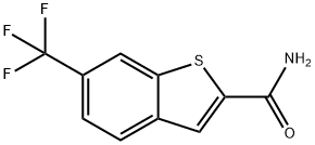 6-(Trifluoromethyl)benzothiophene-2-carboxamide Struktur