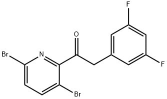 Ethanone, 1-(3,6-dibromo-2-pyridinyl)-2-(3,5-difluorophenyl)- Structure