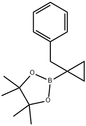 1,3,2-Dioxaborolane, 4,4,5,5-tetramethyl-2-[1-(phenylmethyl)cyclopropyl]- Struktur