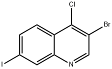 Quinoline, 3-bromo-4-chloro-7-iodo- Struktur