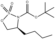 1,2,3-Oxathiazolidine-3-carboxylic acid, 4-butyl-, 1,1-dimethylethyl ester, 2,2-dioxide, (4S)- Structure