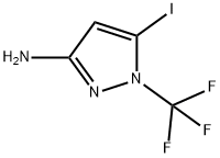 1H-Pyrazol-3-amine, 5-iodo-1-(trifluoromethyl)- Structure
