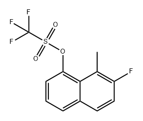 Methanesulfonic acid, 1,1,1-trifluoro-, 7-fluoro-8-methyl-1-naphthalenyl ester 化学構造式