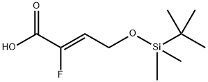 2-Butenoic acid, 4-[[(1,1-dimethylethyl)dimethylsilyl]oxy]-2-fluoro-, (2Z)- Structure