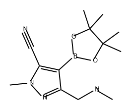 2375639-32-8 1H-Pyrazole-5-carbonitrile, 1-methyl-3-[(methylamino)methyl]-4-(4,4,5,5-tetramethyl-1,3,2-dioxaborolan-2-yl)-