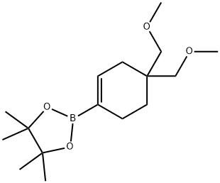 1,3,2-Dioxaborolane, 2-[4,4-bis(methoxymethyl)-1-cyclohexen-1-yl]-4,4,5,5-tetramethyl- Struktur