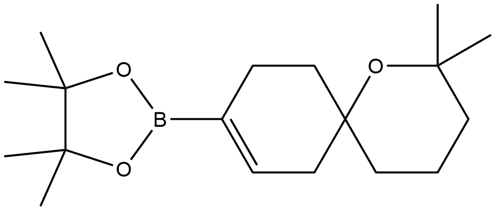 2-(2,2-二甲基-1-氧杂螺[5.5]十一碳-8-烯-9-基)-4,4,5-5-四甲基-1,3,2-二氧杂硼烷 结构式