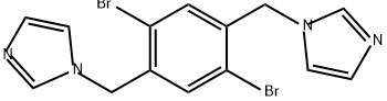 1H-Imidazole, 1,1'-[(2,5-dibromo-1,4-phenylene)bis(methylene)]bis- Struktur