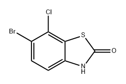 2(3H)-Benzothiazolone, 6-bromo-7-chloro- 化学構造式