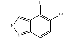 5-bromo-4-fluoro-2-methyl-2H-indazole Struktur