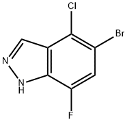 5-溴-4-氯-7-氟-1H-吲唑,2375918-42-4,结构式