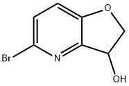 Furo[3,2-b]pyridin-3-ol, 5-bromo-2,3-dihydro- Struktur