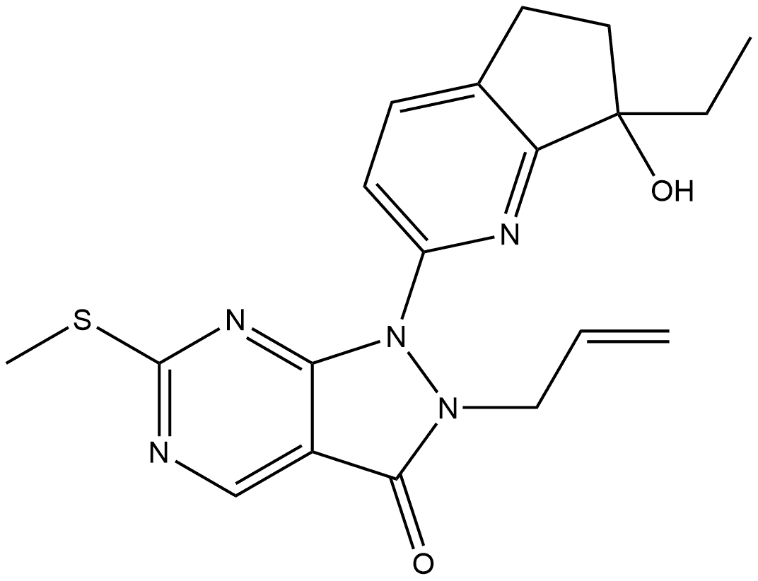 1-(7-Ethyl-6,7-dihydro-7-hydroxy-5H-cyclopenta[b]pyridin-2-yl)-1,2-dihydro-6-(methylthio)-2-(2-propen-1-yl)-3H-pyrazolo[3,4-d]pyrimidin-3-one|