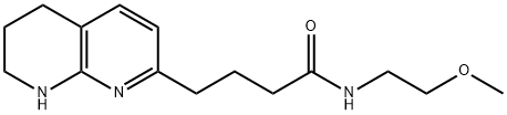 1,8-Naphthyridine-2-butanamide, 5,6,7,8-tetrahydro-N-(2-methoxyethyl)- Structure