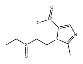 1H-Imidazole, 1-[2-(ethylsulfinyl)ethyl]-2-methyl-5-nitro- Struktur