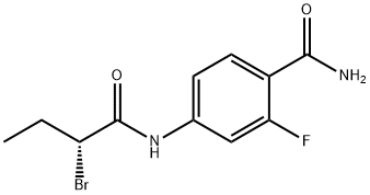 (R)-4-(2-溴丁酰氨基)-2-氟苯甲酰胺,2376389-34-1,结构式
