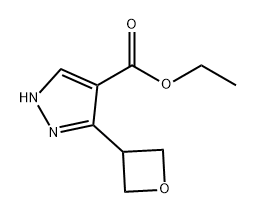 1H-Pyrazole-4-carboxylic acid, 3-(3-oxetanyl)-, ethyl ester Structure