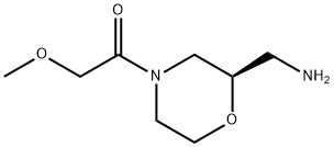 Ethanone, 1-[(2R)-2-(aminomethyl)-4-morpholinyl]-2-methoxy- Structure