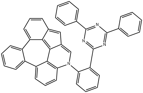 3H-3-Azadibenzo[g,ij]naphth[2,1,8-cde]azulene, 3-[2-(4,6-diphenyl-1,3,5-triazin-2-yl)phenyl]- Struktur