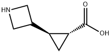 Cyclopropanecarboxylic acid, 2-(3-azetidinyl)-, (1R,2S)- Structure