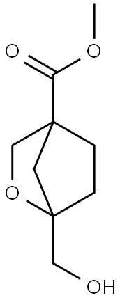 2-Oxabicyclo[2.2.1]heptane-4-carboxylic acid, 1-(hydroxymethyl)-, methyl ester 化学構造式