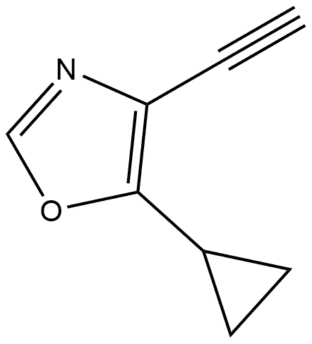 5-环丙基-4-乙炔基噁唑,2377031-57-5,结构式