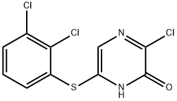 2(1H)-Pyrazinone, 3-chloro-6-[(2,3-dichlorophenyl)thio]- Struktur